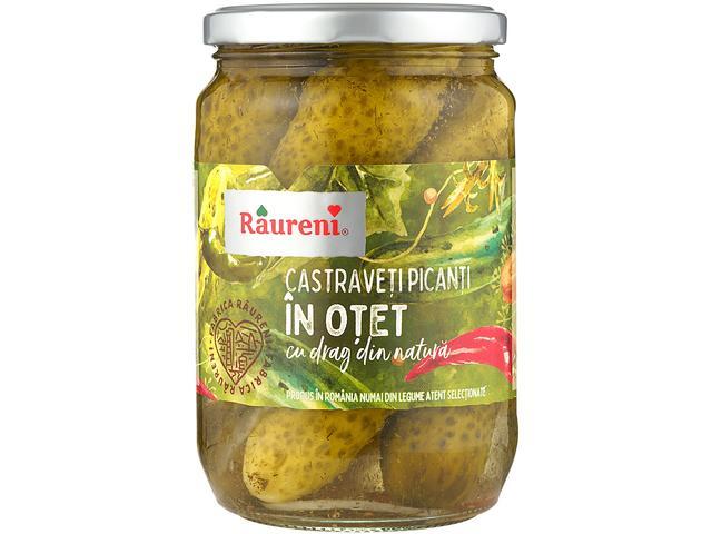 Castraveti picanti in otet Raureni 680g