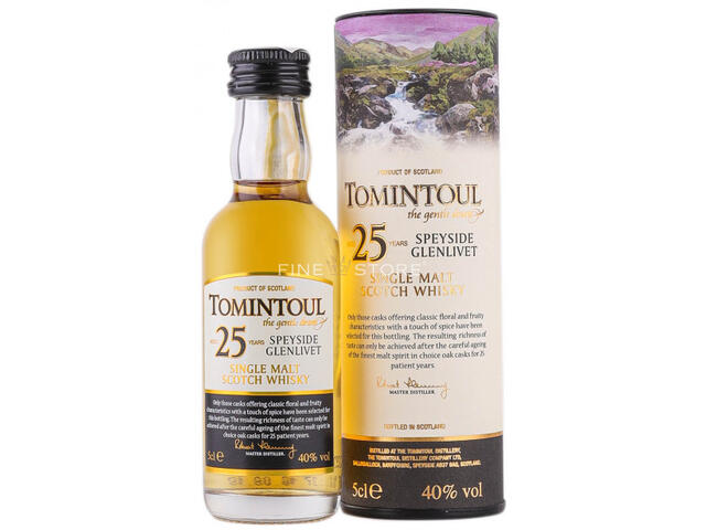 Tomintoul 25 Ani Miniatura 0.05L