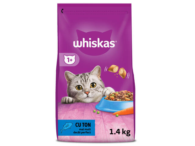 Whiskas hrana uscata cu ton pentru pisici adulte 1,4kg