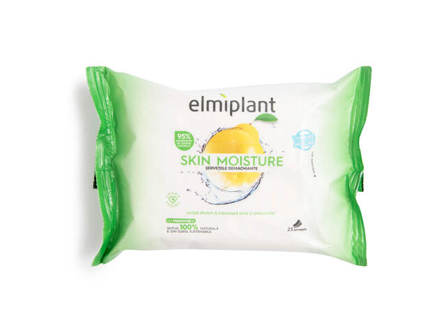 Servetele demachiante pentru ten mixt Elmiplant 25 buc