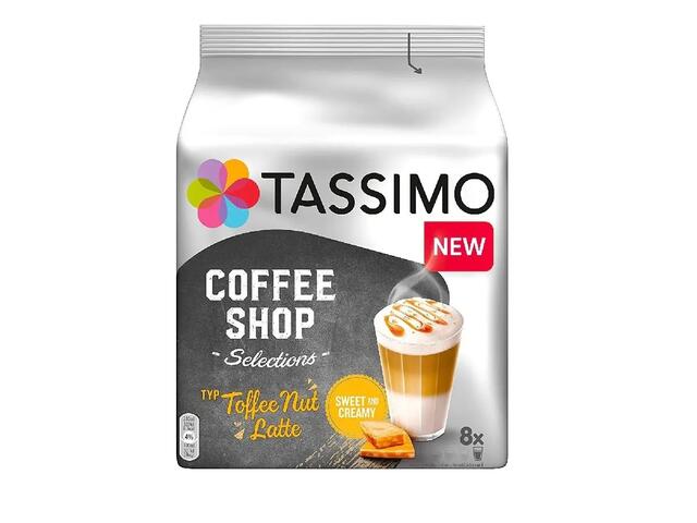 Cafea capsule Tassimo Coffee Shop Toffee Nut Latte, 8 bauturi x 280 ml
