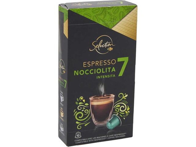 Capsule De Cafea Carrefour Selection Cu Alune, Intensitate 7, Compatibile Cu Nespresso, 52G
