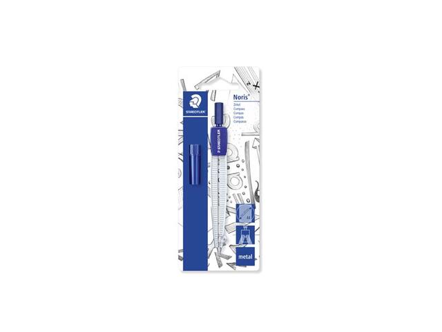 Compas scolar Staedtler, etui cu varfuri de schimb, 12.4 cm