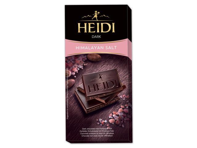 Ciocolata Amaruie Cu Sare De Himalaya Heidi 80 G
