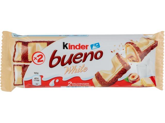 Napolitana invelita in ciocolata alba cu lapte Kinder Bueno 39g