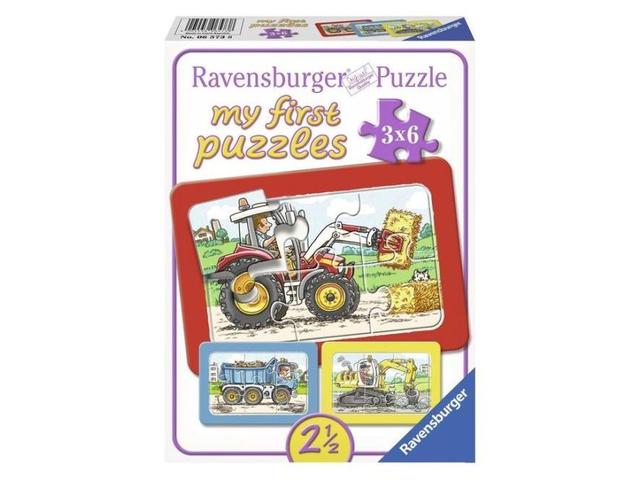 Puzzle Utilaje, 3x6pcs, +2&#xbd;Y