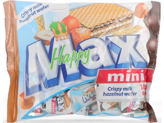 Napolitane Happy Max cu aroma de alune si lapte 180g