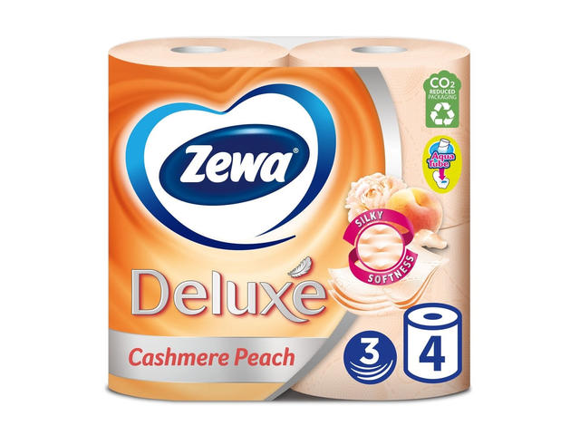 Hartie igienica Zewa Deluxe Cashmere Peach 4 role, 3 straturi