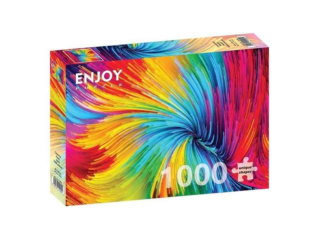 Puzzle Enjoy - Colorful Paint Swirl, 1000 piese