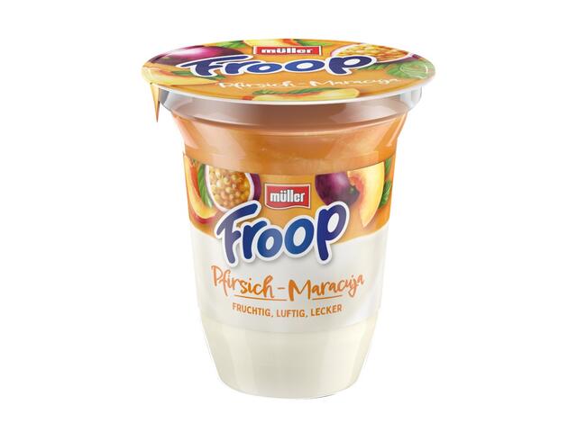 Froop Iaurt cu piersici fructul pasiunii 150g Muller