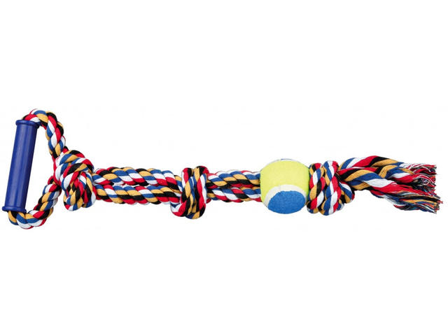 Franghie cu maner si minge de tenis pentru caini Trixie 50 cm