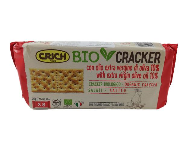 Biscuiti sarati cu ulei de masline extravirgin Crich Bio Crackers 250g