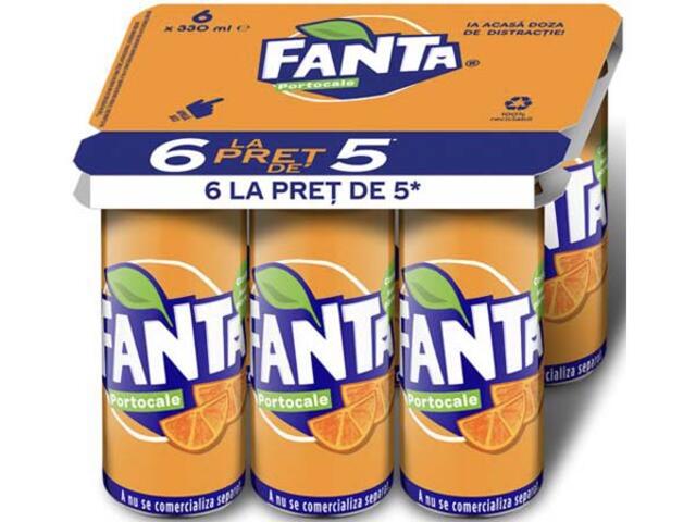 Fanta Portocale 6X0.33L (5+1)