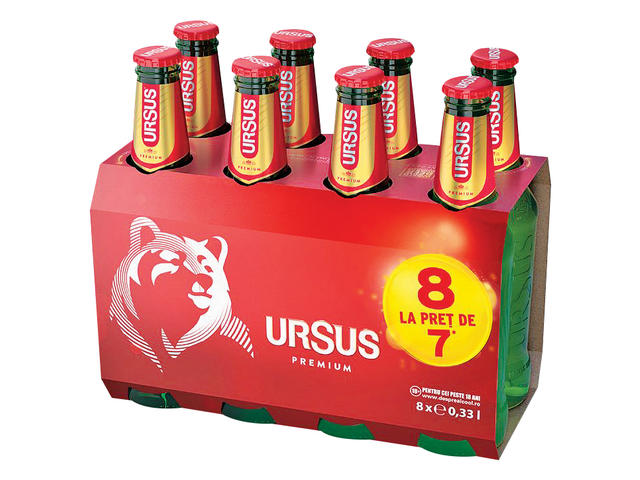 Bere   Ursus sticla 8x0.33l (7+1)