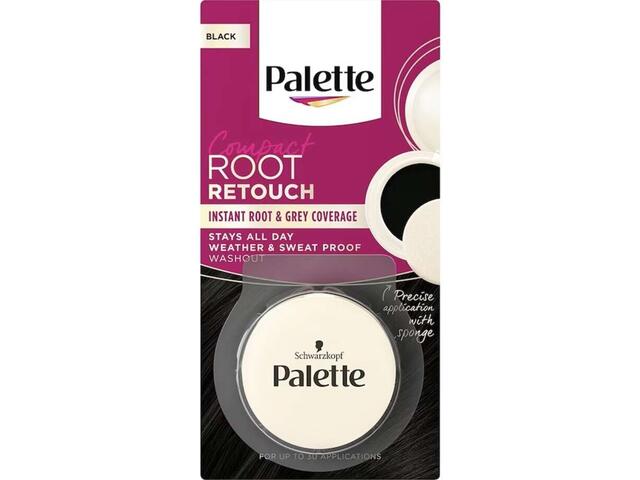 Corector Palette Compact Root Retouch pentru acoperirea instanta a firelor albe, 1-0 Negru, 3 g