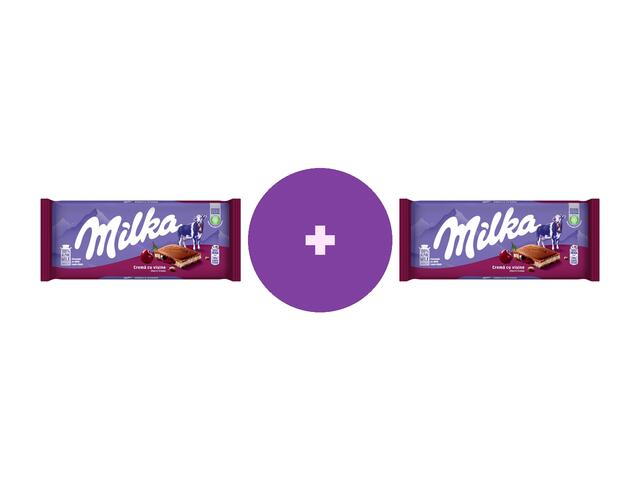 Ciocolata Milka Crema Cu Visine 100G, Al 2-lea -50%