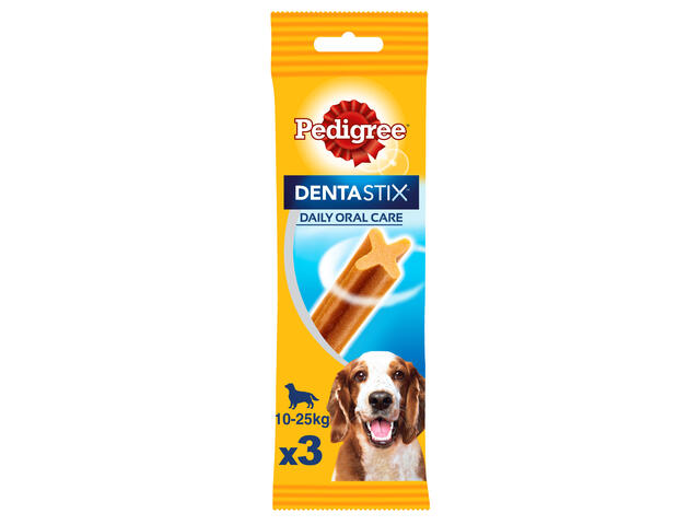 Hrana complementara pt caini de talie medie Pedigree Dentastix 77g