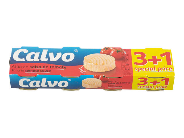 Calvo ton in sos tomat 4 x 80 g