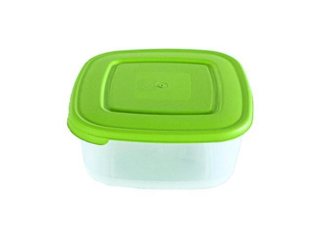 Caserola plastic cu capac 1.5 L, verde