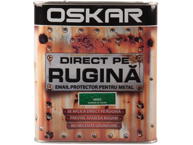 Vopsea Oskar Direct pe rugina, verde lovitura de ciocan, interior/exterior, 2,5 l