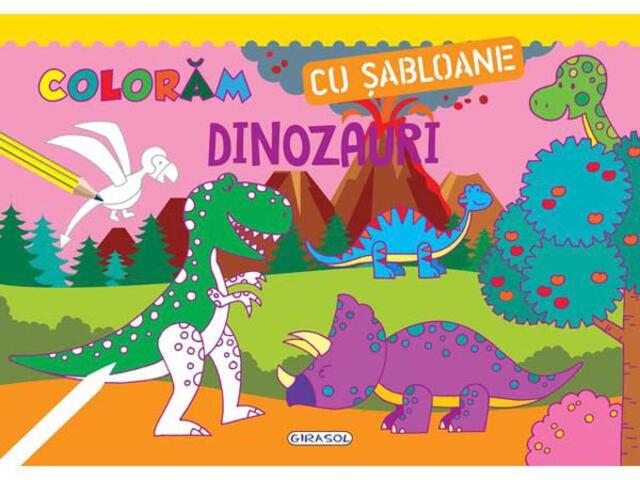 Coloram Cu Sabloane -Dinozauri