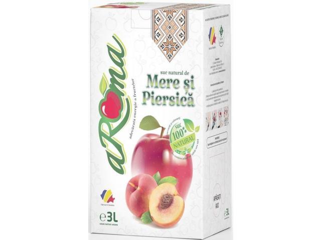 Suc natural de mere si piersici aRoma 3L