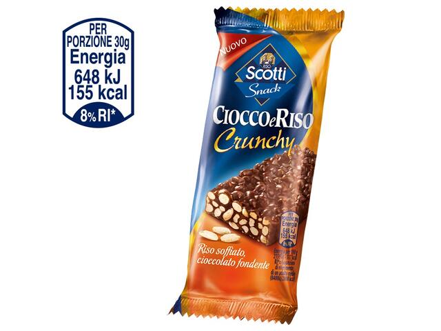 Riso Scotti Snack Crunchy ciocolata 30gr