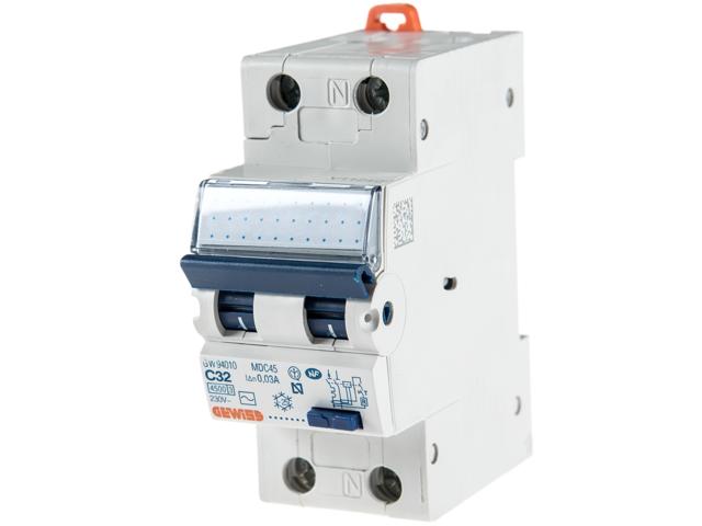 Intrerupator automat diferential GW94010 1P+N 32A 30mA Gewiss