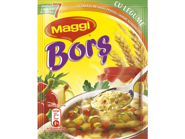 MAGGI Bors pudra cu legume si tarate de grau 70g