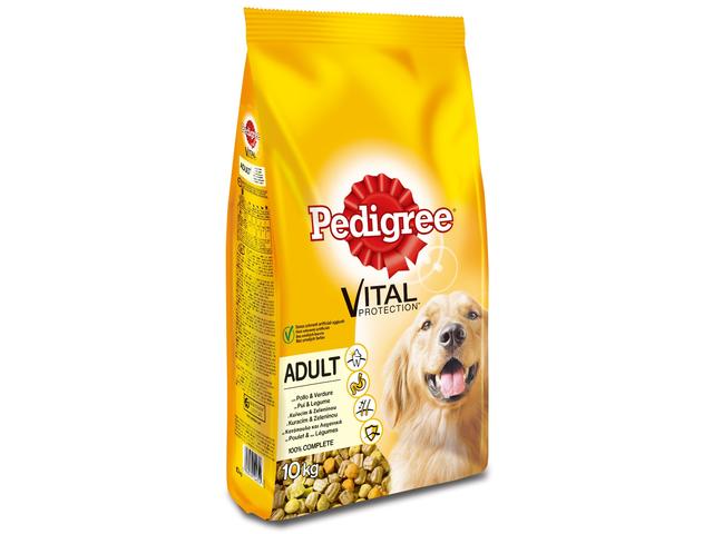 Pedigree hrana uscata cu pui si legume pentru caini adulti 10 kg