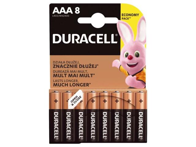 Duracell baterii alcaline AAA 8 bucati