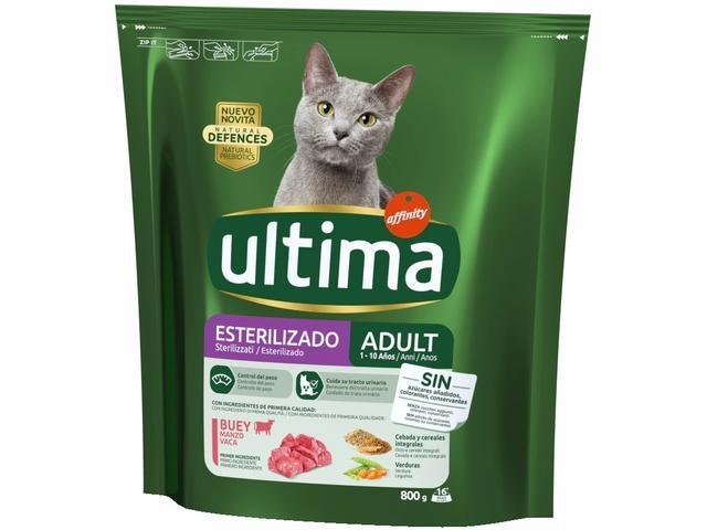 Hrana uscata pisica Ultima Adult Sterilized vita 0,8kg