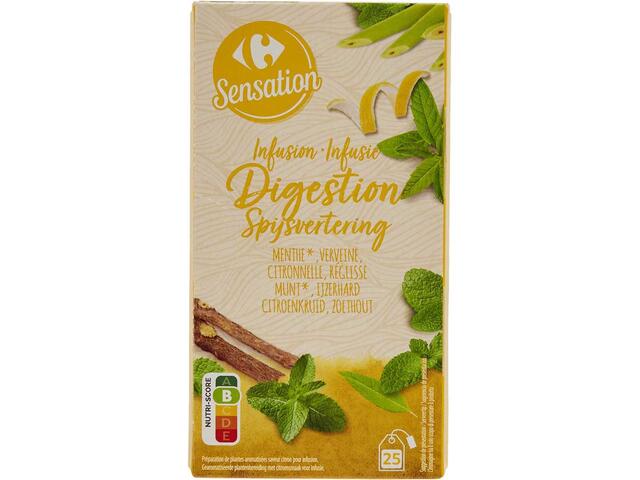 Ceai Digestie  25 Plicuri Carrefour Sensation