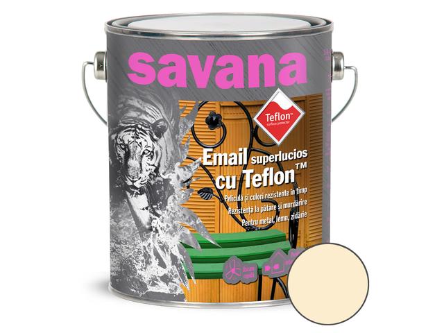 Email Savana ultra rezist pentru metal/lemn/zidarie, interior/exterior, crem,2,5 l