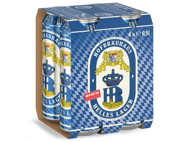 #BERE HOFBRAU HELLES 4X0.5L