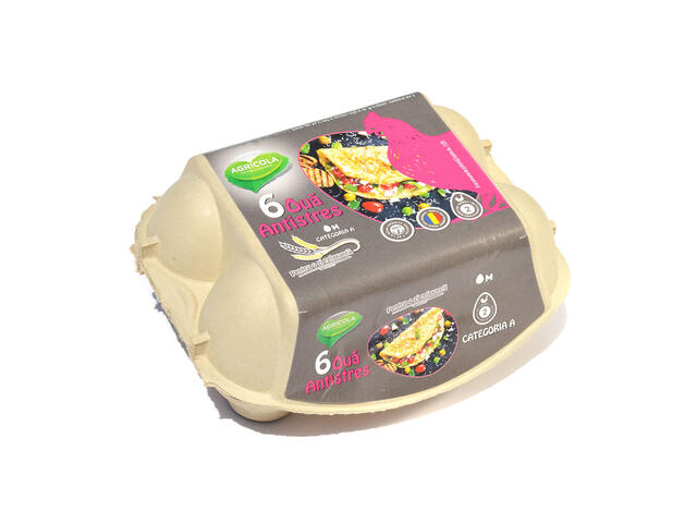 Oua de gaina, Agricola, marime M, cod 2, 6 bucati