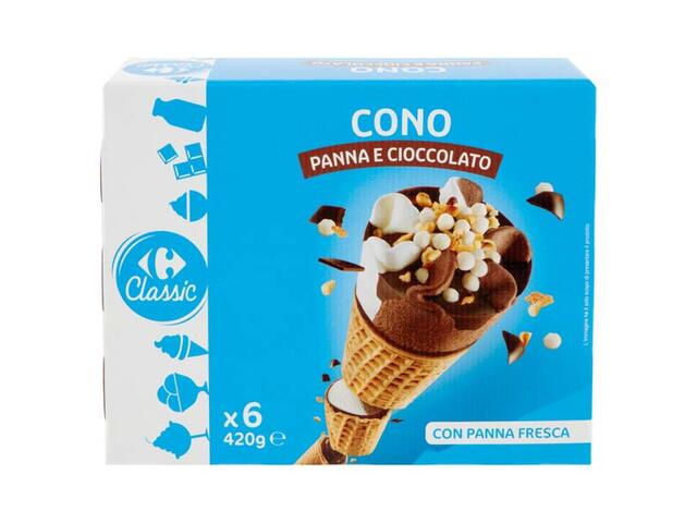 Inghetata frisca si ciocolata  6x70g Carrefour Classic