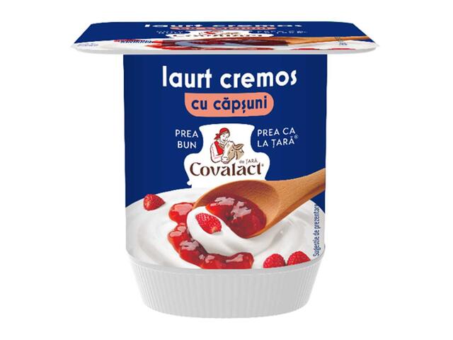 Iaurt Cremos Cu Capsuni 5% Grasime 140G Covalact