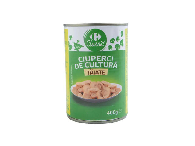 Ciuperci de cultura taiate Carrefour Classisc 400g