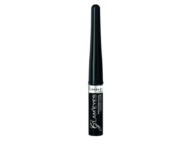 Tus de ochi lichid Rimmel London Glam'Eyes Professional - 001 Black Glamour, 3,5 ML