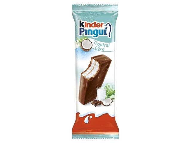 Kinder Pingui Prajitura cu umplutura de lapte si nuca de cocos trasa in ciocolata fina 30 g