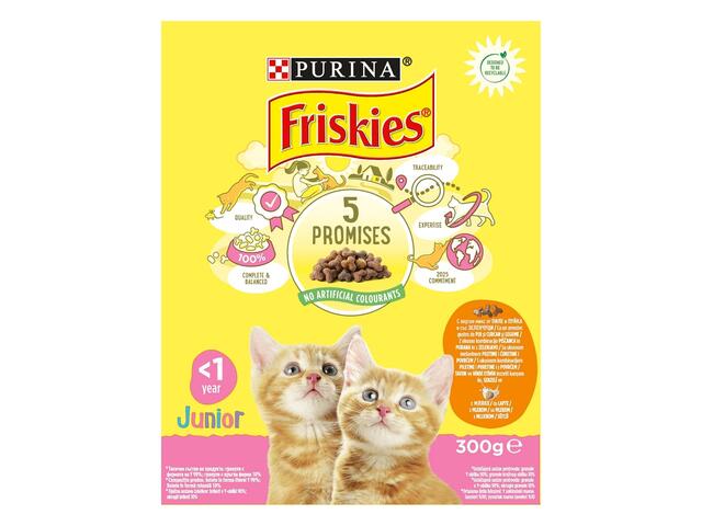 Hrana uscata pentru pisici Purina Friskies Junior 300g