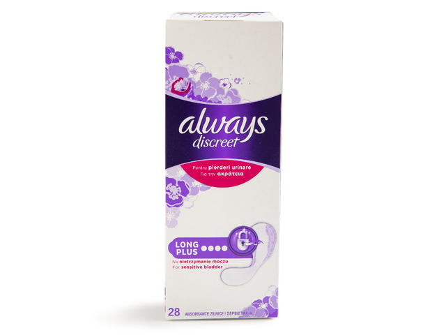 Absorbante zilnice pentru incontinenta urinara Discreet long Plus 28buc Always