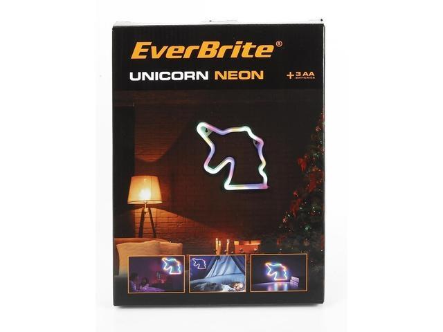 Semn neon LED Unicorn, 21x22x13 cm, Multicolor