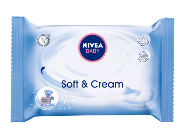 Nivea Baby Soft Cream servetelele pentru bebelusi 63 bucati