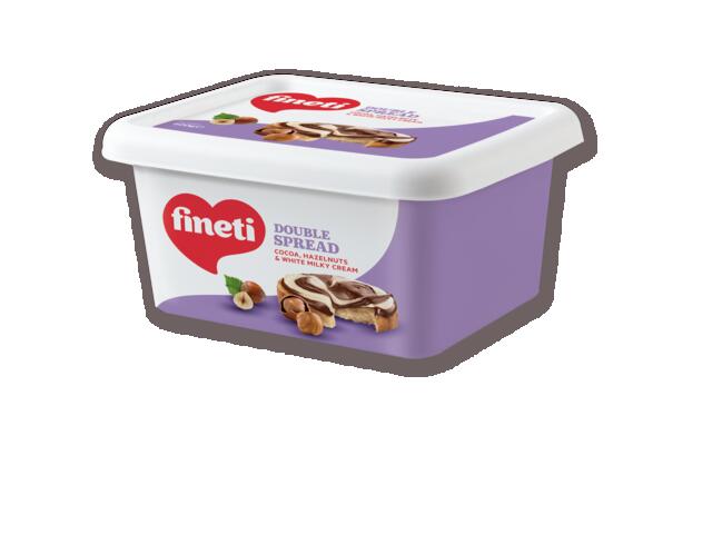 Fineti, crema cu cacao, alune de padure si crema alba de lapte 600g