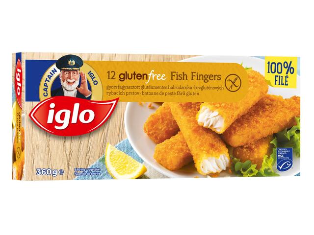 Batoane din Peste fara gluten 360g Iglo 12 bucati