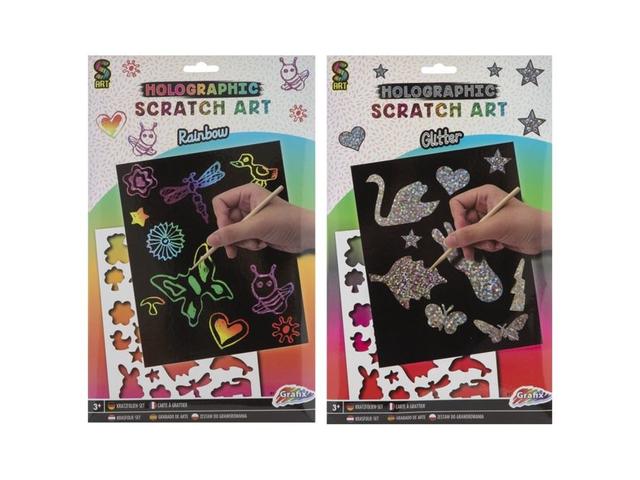 Scratch art Glitter / Rainbow A5, diverse modele