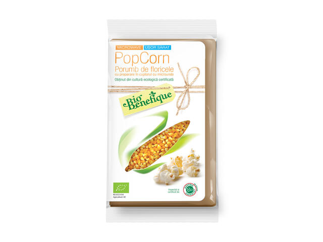 Popcorn pentru cuptor cu microunde Bio Benefique 90 g