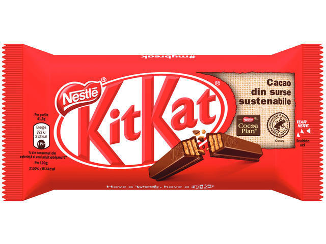 Ciocolata cu lapte cu interior crocant de napolitana Kit Kat 41.5 g Nestle